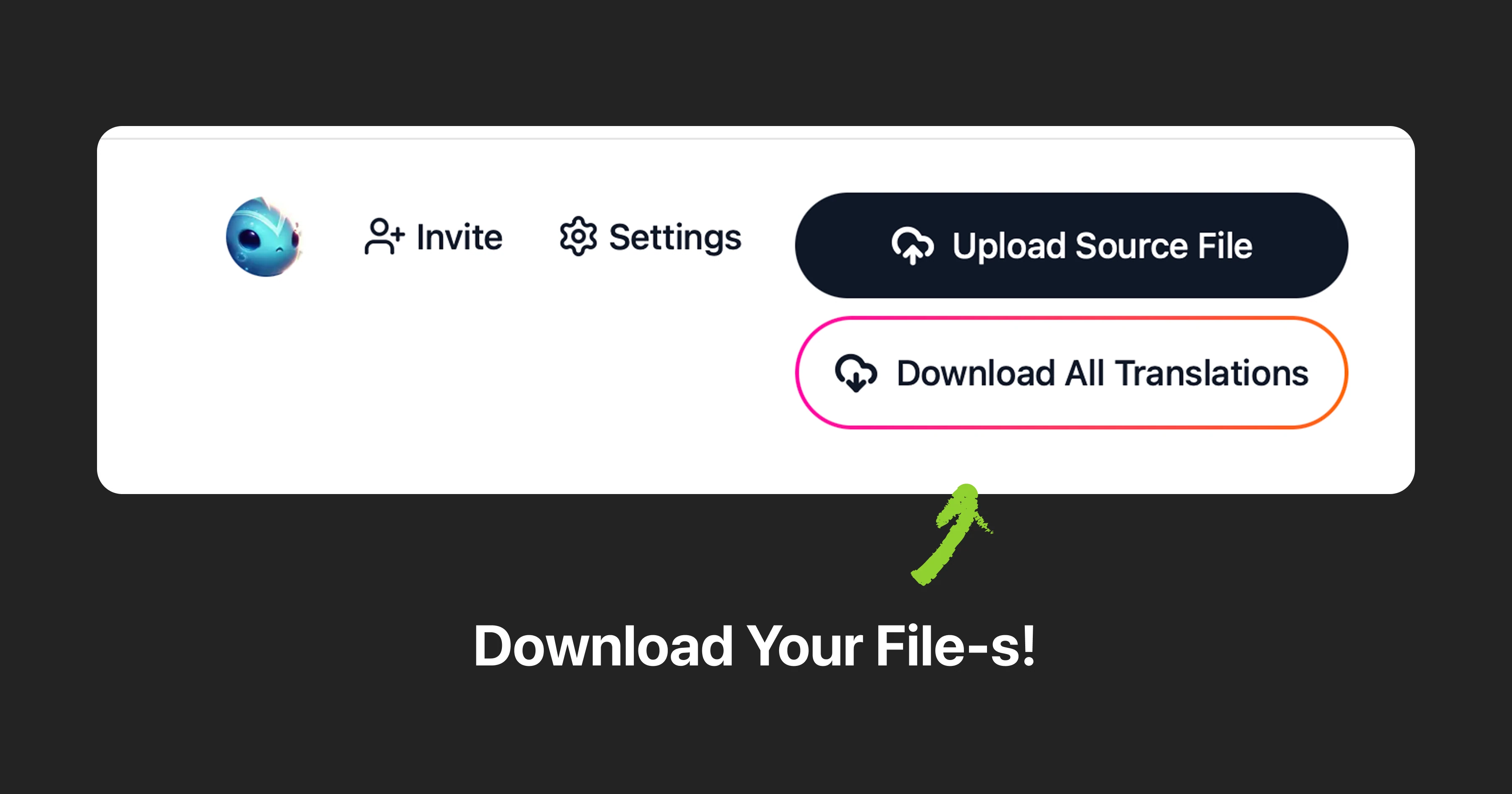 Foxalize download dialog for exporting translated XLIFF files